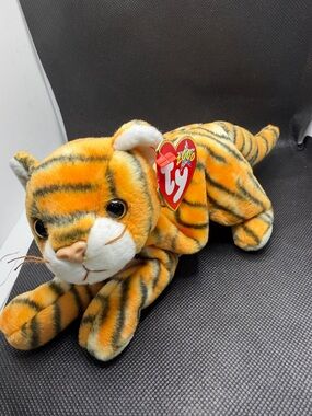 Ty Beanie Baby India Tiger 2000 Plush w/ Hologram Tush Tag Original Swing Tag